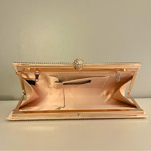 Rose Gold and Pink Crystal Bling Clutch - Picture 2 of 3